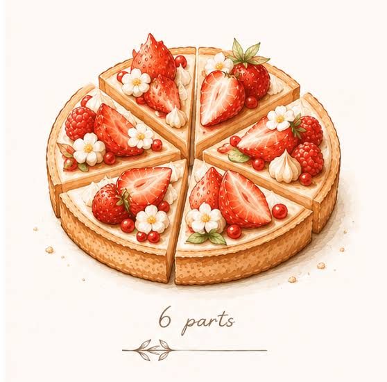 Gâteaux Six Parts